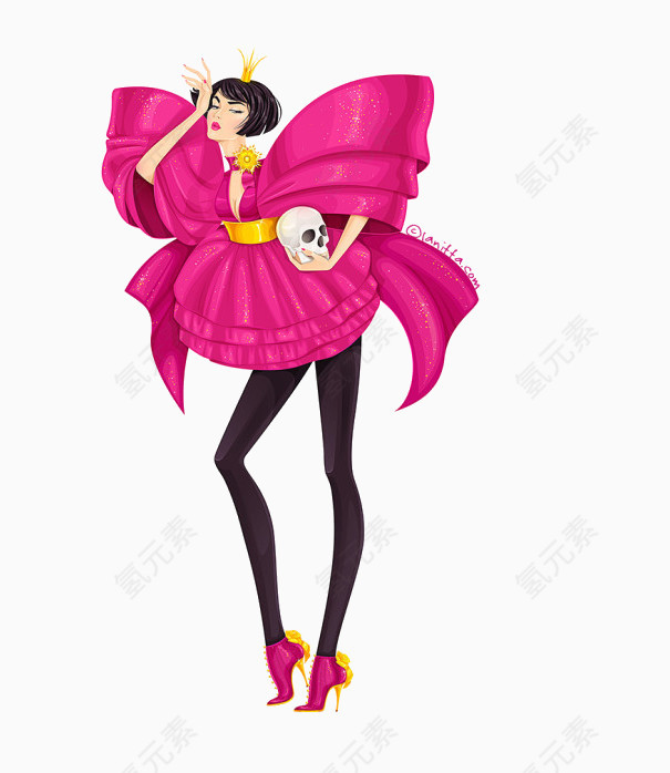 卡通美女素材