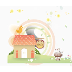 暖冬甜心矢量插画