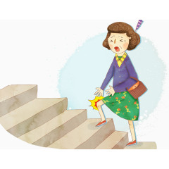 膝关节疼痛插画