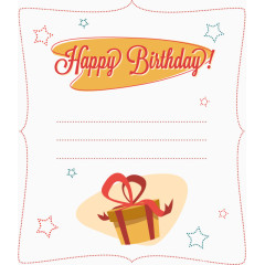 精美生日邀请函设计矢量素材