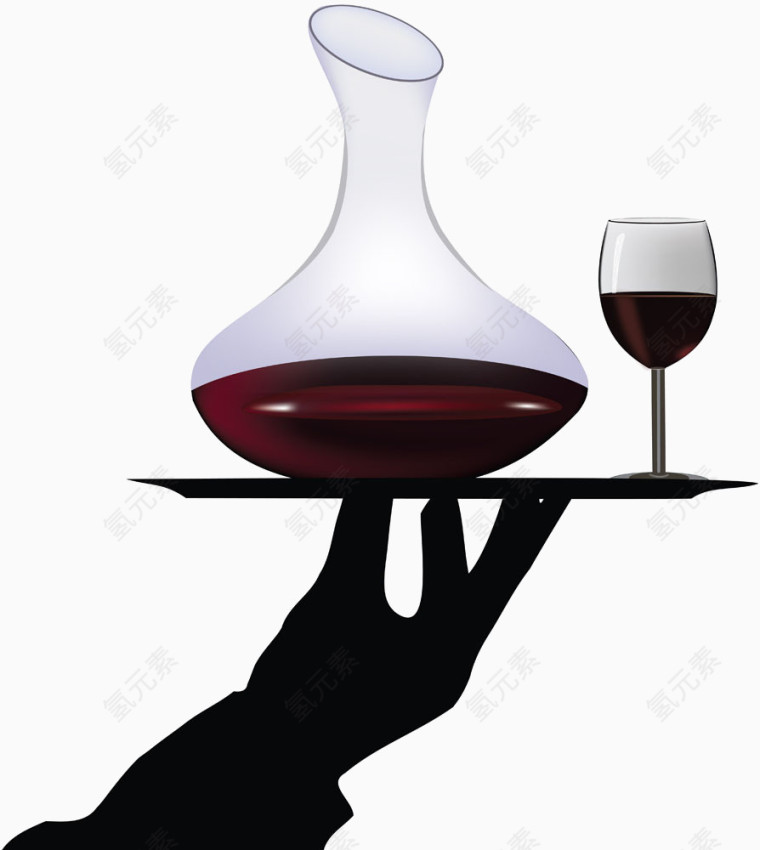 手上的红酒