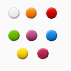 圆形锯齿边标签