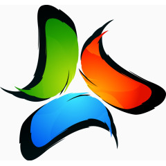 抽象多彩标志设计矢量图