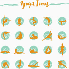 瑜伽姿势图标