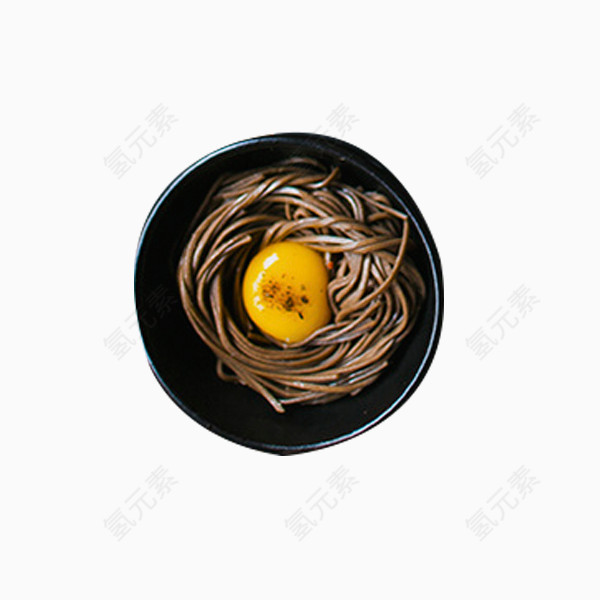 黑米面 鸡蛋 冷面