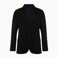 深蓝色男针织衫外套