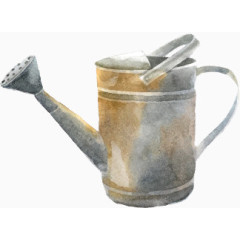 手绘文艺范复古浇花喷壶