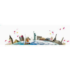 地球上的建筑背景图