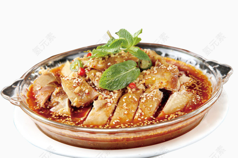 美食素材麻辣口水鸡