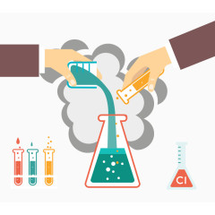 科学研究扁平化素材