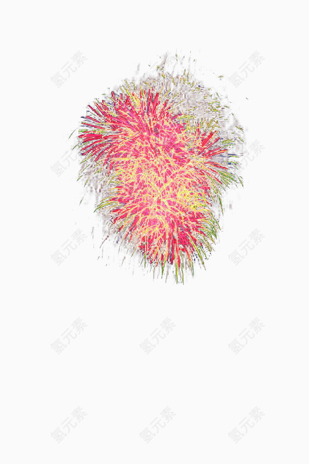 红色团团礼花