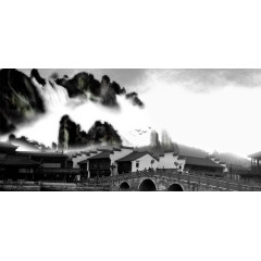 清明节烟雨景色