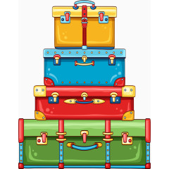 矢量精美旅行箱
