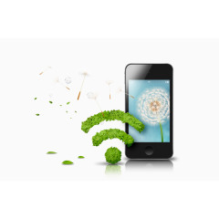 绿色环保手机高清免抠素材