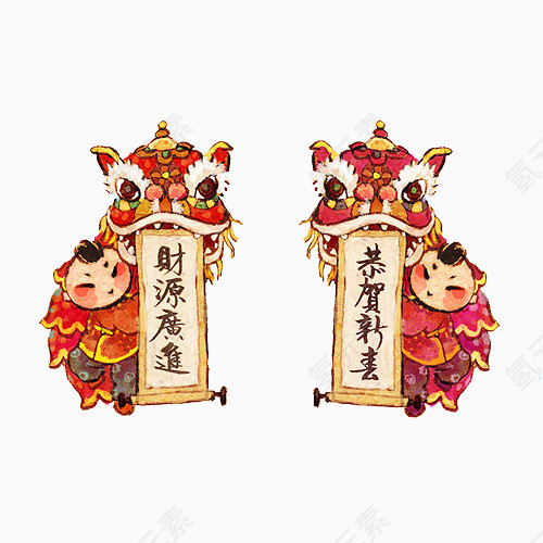 传统舞狮子