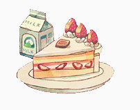 手绘甜点蛋糕