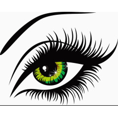 手绘眼睛眉毛素材