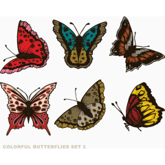 矢量蝴蝶装饰图案免扣素材