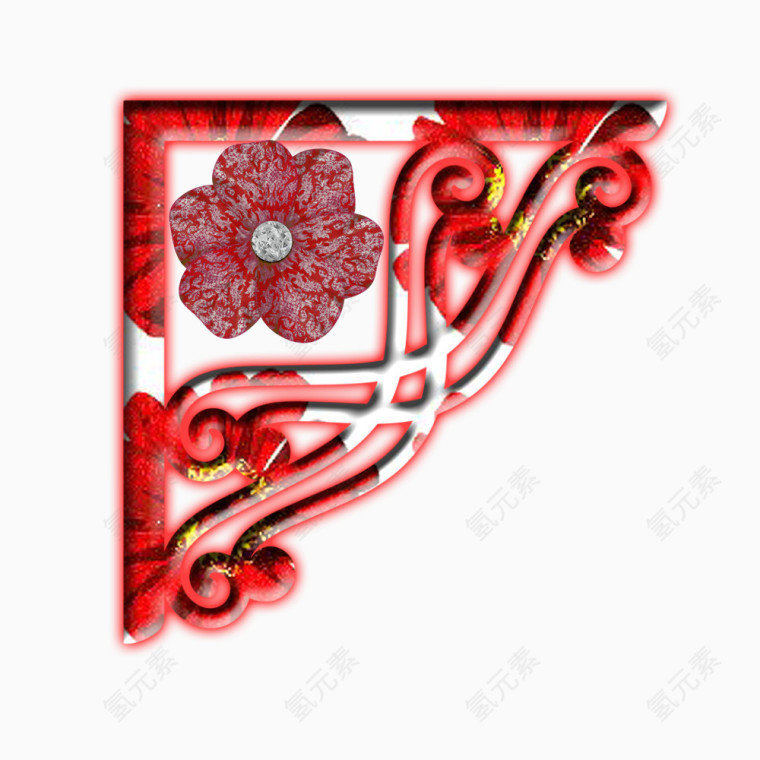 水晶边框免扣素材