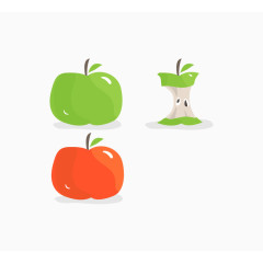 矢量 手绘动画 红苹果