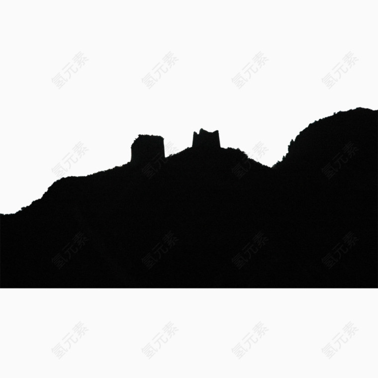 长城风景剪影免费素材