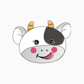 生肖牛儿童卡通风格PNG图标