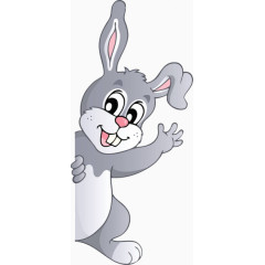 可爱潜伏的小兔子