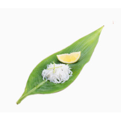 创意叶子上的小银鱼