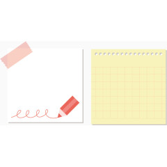 矢量简约便利贴