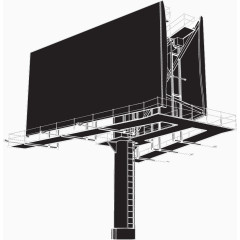 矢量手绘大型户外广告牌