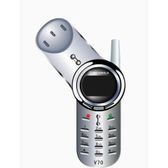 矢量手绘翻盖手机