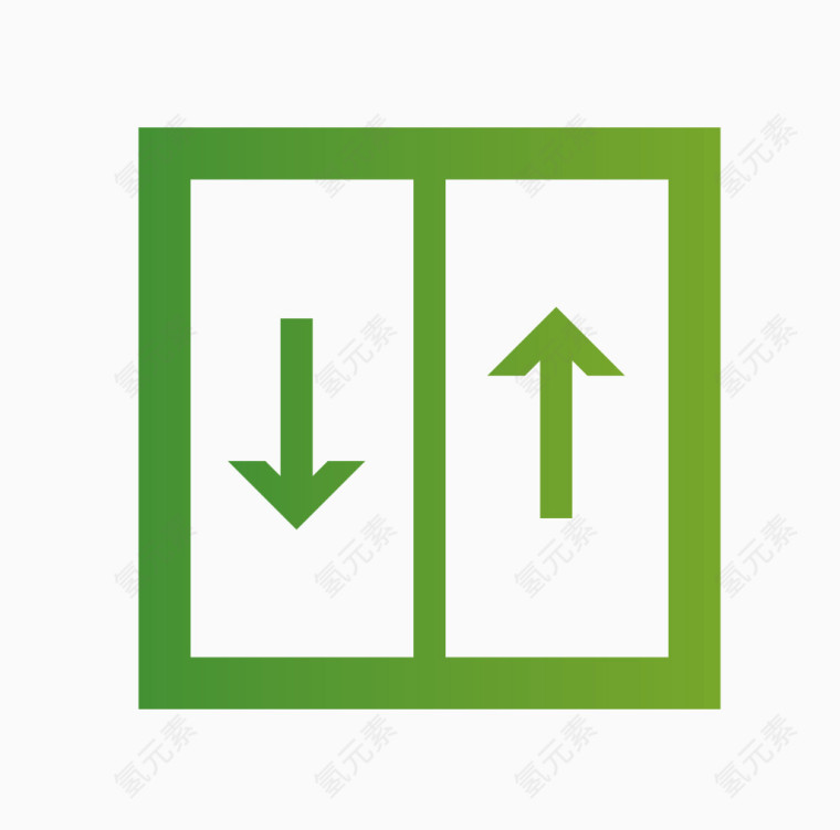 矢量电梯警示图标