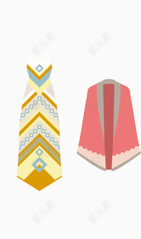 矢量吊裙衣服