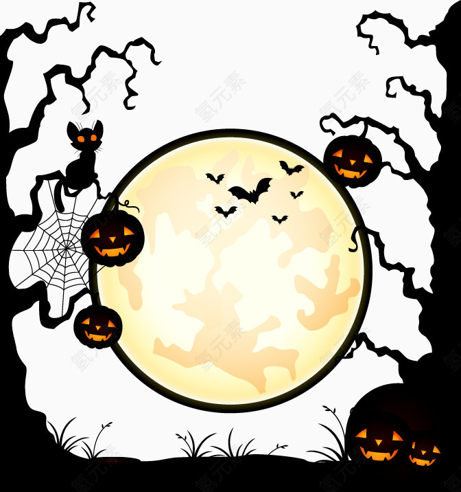 国外万圣节图片矢量素材