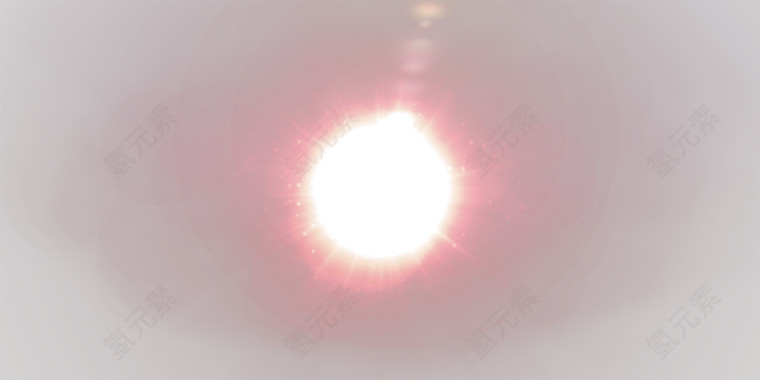 红色大气光芒效果元素