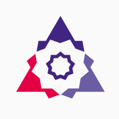 精致企业三角形LOGO设计矢量图