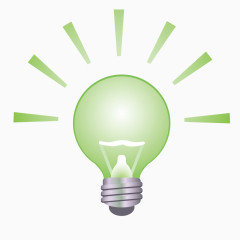 绿色质感发光灯泡