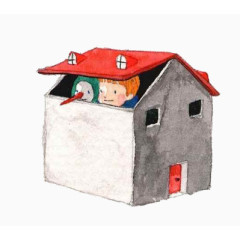 雪人小男孩治愈小清新免扣素材