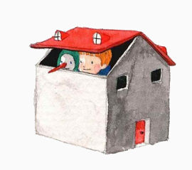 雪人小男孩治愈小清新免扣素材