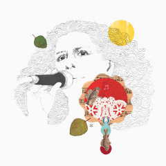 创意唱歌女人头像