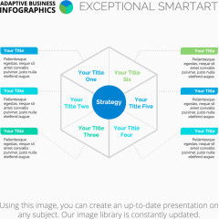 三角组合六边形信息图表