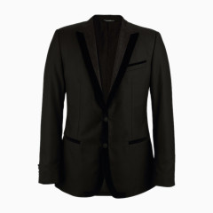 秋冬暗花单排扣修身羊毛单西