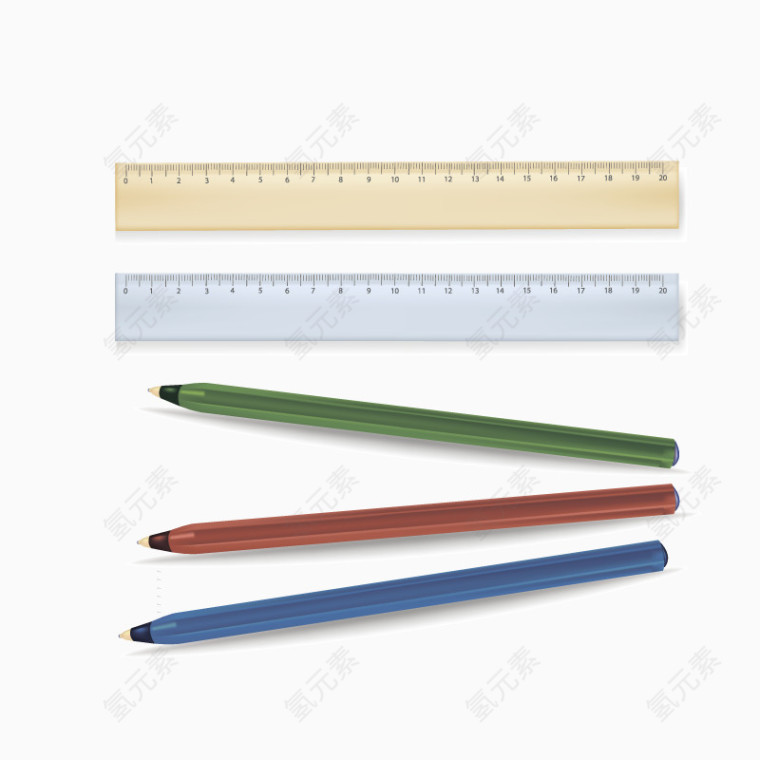 尺子和笔