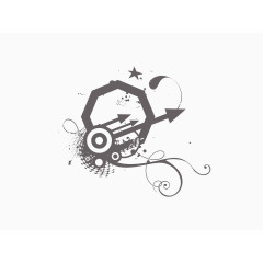 不规则箭头装饰图