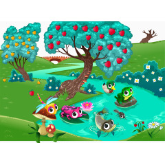 池塘里的小动物