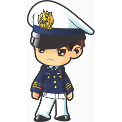 卡通空军矢量图