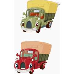 卡通货车形象设计矢量素材
