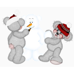 堆雪人的米老鼠