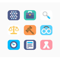 创意扁平彩色图标