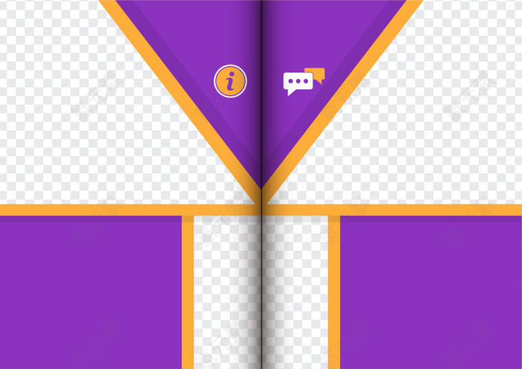 矢量创意画册单页设计素材